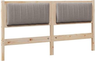 vidaXL Upholstered Headboard Brown 150 cm Solid Pine Wood vidaXL