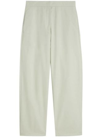 Jil Sander tapered-leg trousers - women - Cotton - 34 - Green