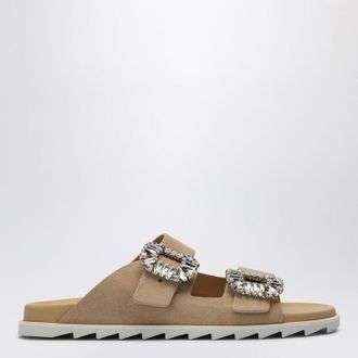 セール☆ [Roger Vivier] ビジュ― フラット サンダル レッド Roger Vivier 「Roger Vivier」 フラットサンダル 35 レッド