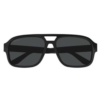 Gucci Smoke Navigator Mens Sunglasses GG1342S 001 59