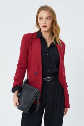 Mixray Lange Mouwen Geknoopte Blazer