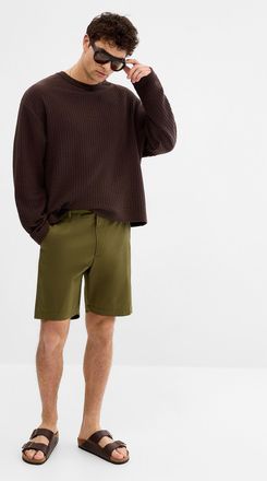 Le 31 Mens Stretch chino Bermuda Shorts Inseam: 9