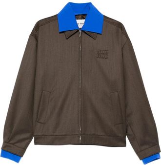 Miu Miu Logo-embroidered Jacket