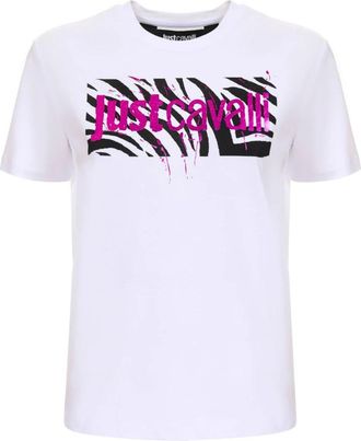 Just Cavalli T-shirts en Polos - Dames - T-shirts - Wit - XS - Tops