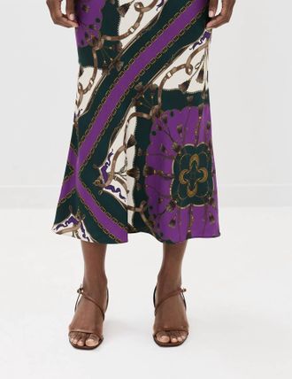 Veronica Beard Clover Skirt In Pine Multi