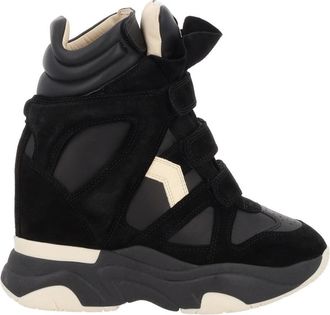 Isabel Marant Balskee High-Top Layered Leather Sneakers