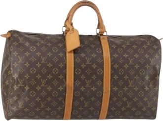Louis Vuitton Pre-owned Weekend Bags, female, Brown, Size: ONE SIZE Pre-owned Canvas Weekend Bag