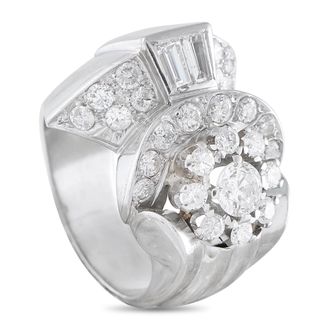 Luxury Bazaar 18K White Gold 1.65ct Diamond Ring MF22-050126