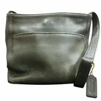 Coach Pre-owned Cross Body Bags, female, Green, Size: ONE SIZE Pre-owned Leather Shoulder Bag