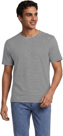 Lands End Short Sleeve Cotton Supima Tee in Radiant Navy Micro Stripe at Nordstrom, Size Xx-Large