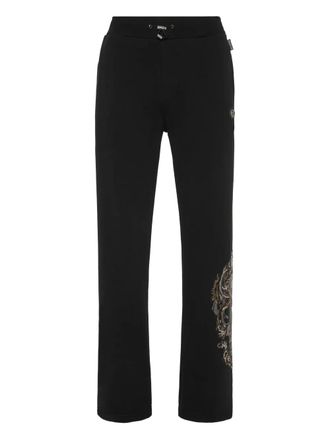 Philipp Plein Trainingsbroek verfraaid met doodskop - Zwart