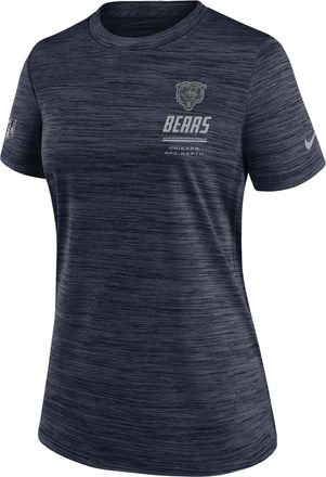 Nike Chicago Bears Sideline Velocity Nike Womens Dri-FIT NFL T-Shirt in Blue | 03EY41L7Q-7VD