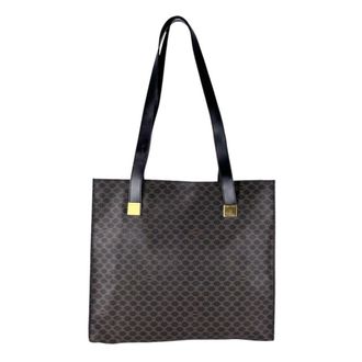 Celine Black Brown Coated Canvas Tote Bag (Pre-Owned)