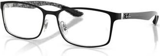 Ray-Ban 57mm Rectangle optical glasses in Black at Nordstrom