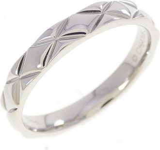 Chanel Silver Platinum 950 Band Ring (Pre-Owned)