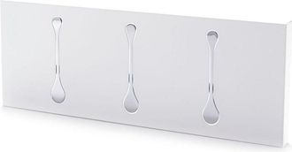 Oresteluchetta Perchero de pared metal blanco mate cromado 18x48x3 cm