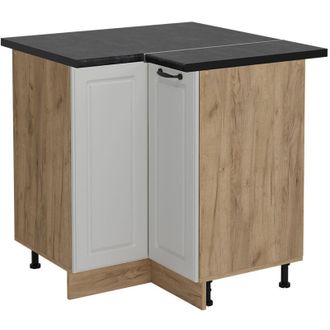 Vicco Armario De Esquina R-line, Blanco Casa De Campo, 75.6 Cm, Et Antracita