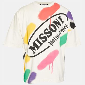 Palm Angels X Missoni Beige Printed Jersey T-Shirt
