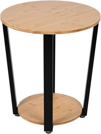 OEM Mesa De Centro R&uacute;stica De Bamb&uacute; Para Sal&oacute;n 46x46x52 Vs39nb Begryf