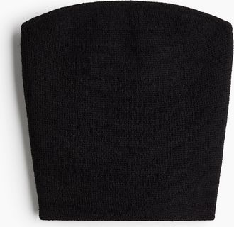 H&M Gestricktes Tubetop - Schwarz