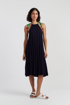 Chinti and Parker Cotton Cherry Swing Dress in Navy at Nordstrom, Size X-Small