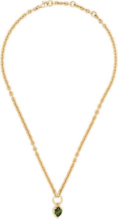 Pascale Monvoisin 18kt yellow gold Sun Nº2 diamond necklace - women - 18kt Yellow Gold/Diamond/green tourmaline - One Size