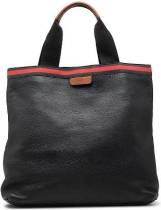 Gucci Pre-owned Vintage Tote Bag - Dames - Vintage Shopper - Zwart - ONE Size - Leer - Vintage