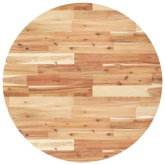 vidaXL Piano Tavolo Rotondo &Oslash;80x2 Cm In Legno Massello Di Acacia - Vidaxl