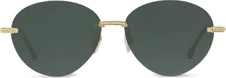 Fred Perry Force 10 cable-detail sunglasses - Gold