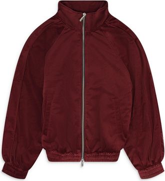 Rhude Maroon Velvet Track Jacket