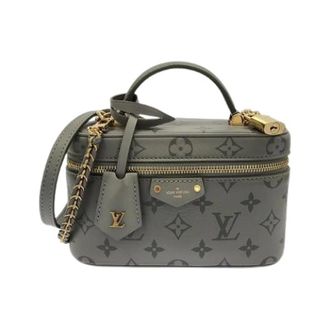 Louis Vuitton Pre-owned Monogram Vanity Chain Pouch Shoulder Bag - Dames - Pre-owned - Grijs - Maat: ONE Size Leer