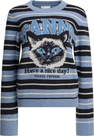 Ganni Wollpullover mit Aufdruck