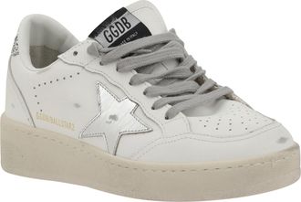 Golden Goose Womens Ball Star 2 Sneakers White-Silver White/silver