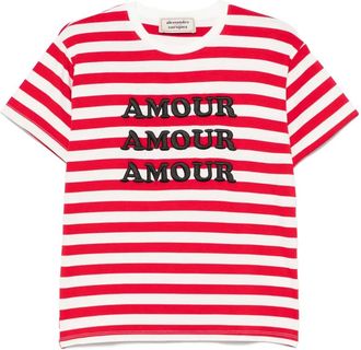 Alessandro Enriquez T-shirt a righe - Rosso