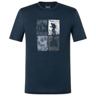 super.natural Go Hiking Tee Merinoshirt f&uuml;r Herren | blau
