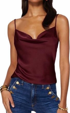 Ramy Brook Abigail Cowl Neck Tank Top In Cabernet