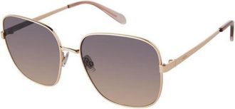 Fossil Grey Fuchsia Gradient Square Ladies Sunglasses FOS 2133/G/S 0AU2/FF 57