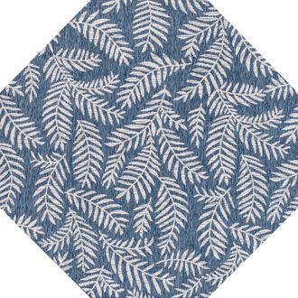 Jonathan Y Designs Nevis Palm Frond Octagon Indoor/Outdoor Area Rug in Navy/ivory at Nordstrom, Size 8Ft 0In X 8Ft 0In