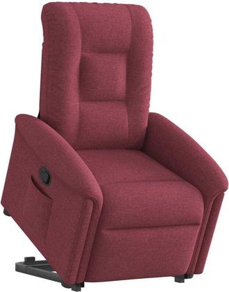 vidaXL Sill&oacute;n Reclinable Elevable Tela Rojo Tinto Vidaxl
