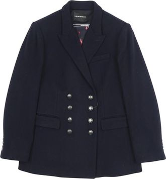 Emporio Armani Blazers - Dames - Blazers - Blauw - XS - Leer - Jassen