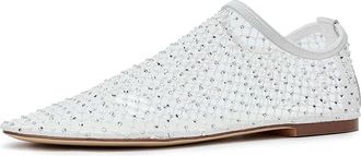 Steve Madden Mino Womens Flat Shoes White Rhinestone : 8.5 M, Synthetic