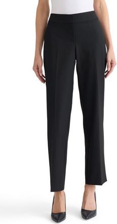 Kasper Washable Lily Trousers in Black at Nordstrom, Size 16