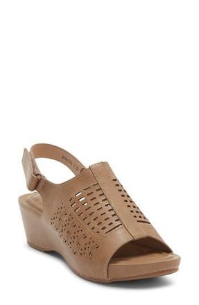 Good Choice Shoes Mahina Wedge Sandal in Ivory/tan at Nordstrom Rack, Size 7.5