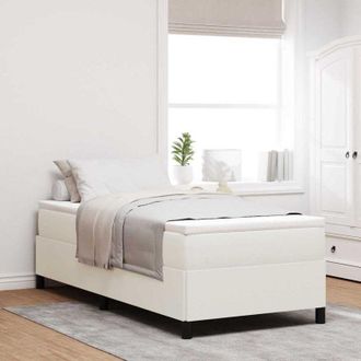 vidaXL Bed Frame Cream 100 x 200 cm Corduroy fabric Vidaxl