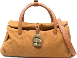 Zanellato Dotta Jones Small Suede Leather Handbag