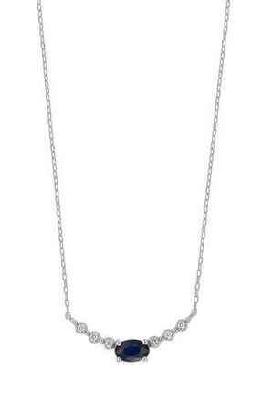 Bony Levy El Mar Diamond & Sapphire Pendant Necklace in 18K White Gold at Nordstrom Rack