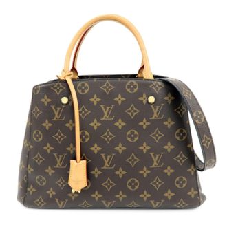 Louis Vuitton Montaigne Monogram Canvas Brown Canvas Handbag (Pre-Owned)