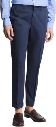Fay Slim Gabardine Broek - Heren - Nette broeken - Blauw - W30 - Katoen - Broeken