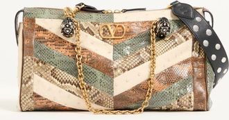 Valentino Garavani Borsa Media A Spalla Valentino Garavani Panthea In Pelli Esotiche Motivo Chevron Donna MULTICOLOR UNI