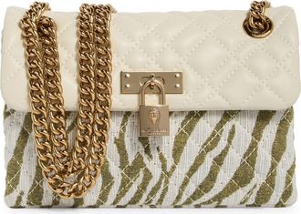 Kurt Geiger Mini Brixton Mixed Media Crossbody Bag in Open Green at Nordstrom Rack